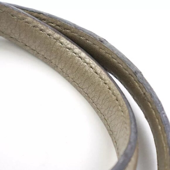 Auth GUCCI Soho Handbag Shoulder Bag Metallic Greige Leather/Goldtone - Picture 10 of 15